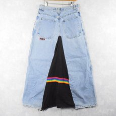 画像2: 90's JNCO PIPES USA製 リメイクデニムスカート W33 (2)