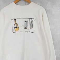 画像2: 90's Gipsy Kings USA製 フラメンコギターバンド プリントラグランスウェット XL (2)