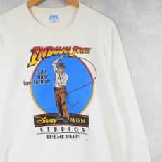 画像1: 80's Disney INDIANA JONES USA製 映画プリントスウェット XL (1)