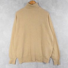 画像1: 〜80's F.R.TRIPLER&CO. SCOTLAND製 タートルネック カシミアニットセーター SIZE46 (1)