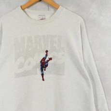 画像1: 90's MARVEL COMICS USA製 "SPIDER-MAN" キャラクター刺繍スウェット XL (1)