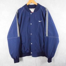 画像1: 90〜2000's NIKE ラインデザイン ナイロンジャケット XL (1)