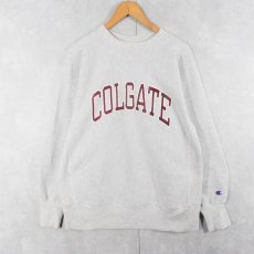 画像1: 90's Champion REVERSE WEAVE "COLGATE" プリントスウェット L (1)