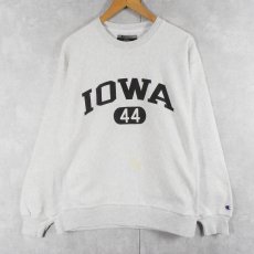 画像1: Champion ORIGINAL REVERSE WEAVE "IOWA" プリントスウェット L (1)