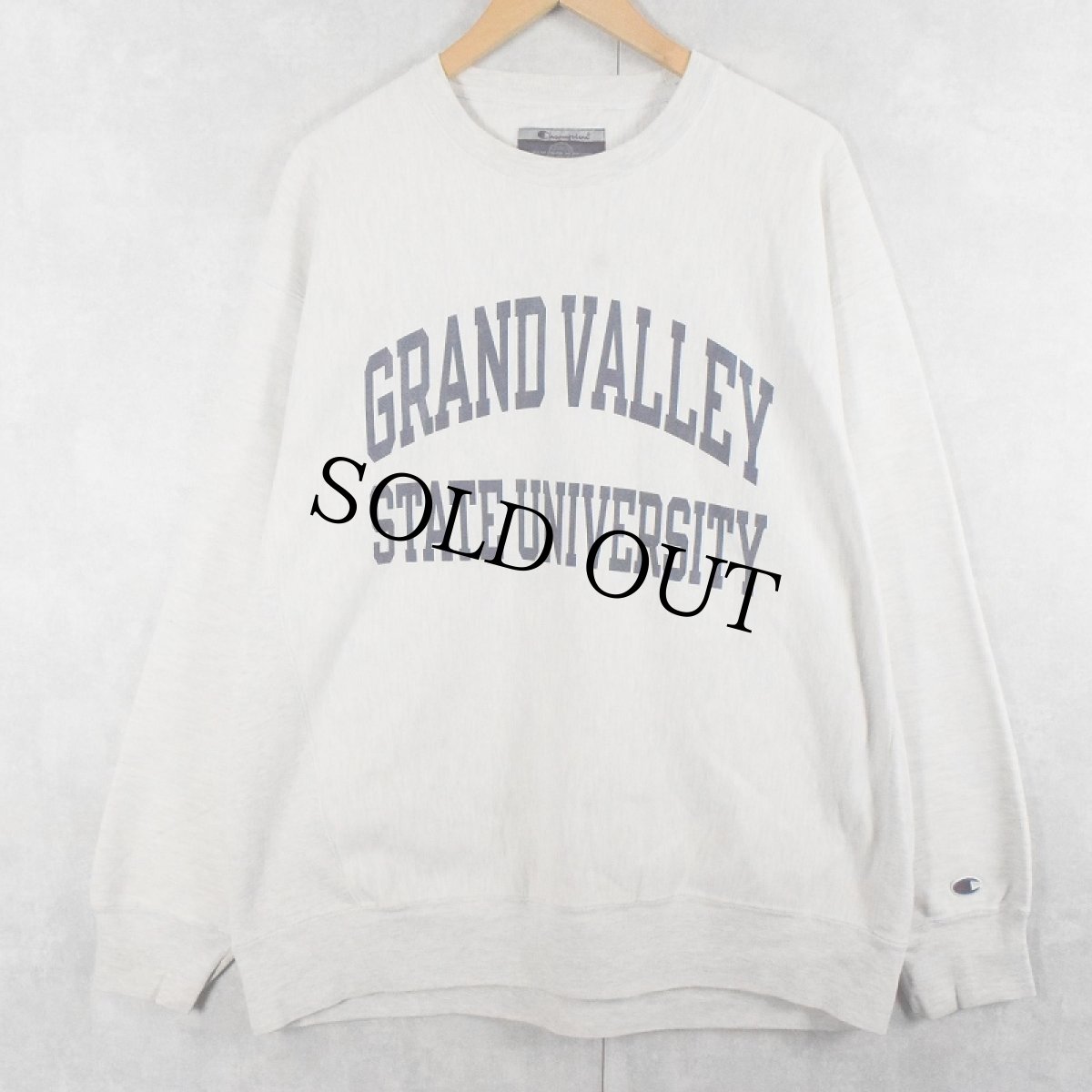 画像1: Champion ORIGINAL REVERSE WEAVE "GRAND VALLEV STATE UNIVERSITY" プリントスウェット XL (1)