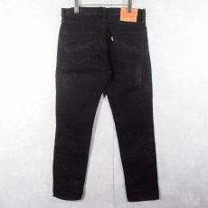 画像2: Levi's 511 USA製 "For over 140 years" スリムテーパード ストレッチブラックデニムパンツ W34 (2)