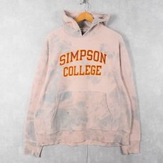 画像1: 2000's Champion REVERSE WEAVE "SIMPSON COLLEGE" ブリーチ加工スウェットフーディ L (1)