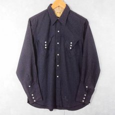 画像1: 50's MILLER Western Wear ウエスタンシャツ PURPLE 15 1/2 M (1)