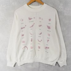 画像1: 90〜2000's WINE STAINS プリントスウェット L (1)