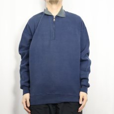 画像2: 90's RUSSELL ATHLETIC USA製 ハーフジップスウェット NAVY XXL (2)