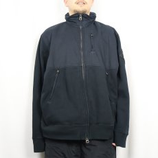 画像2: POLO Ralph Lauren コットン×スウェット 切り替えジップジャケット BLACK XXL (2)