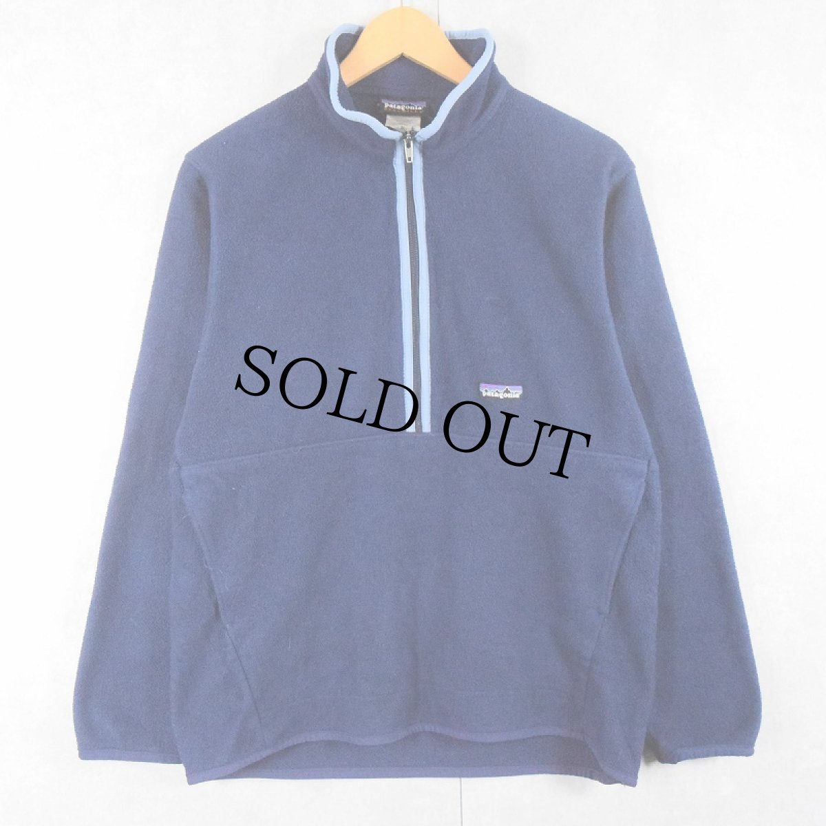 画像1: 2000's Patagonia ハーフジップフリースジャケット NAVY M (1)