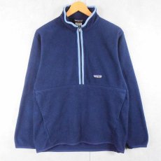 画像1: 2000's Patagonia ハーフジップフリースジャケット NAVY M (1)