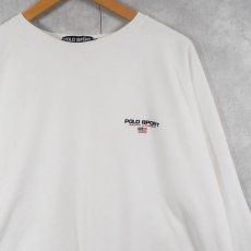 画像1: 90's POLO SPORT Ralph Lauren ロゴ刺繍スウェット XL (1)