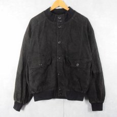 画像1: EURO MARCO.POLO スエードレザージャケット BLACK SIZE50 (1)