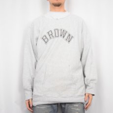 画像2: 80's Champion REVERSE WEAVE トリコタグ USA製 "BROWN" カットオフ プリントスウェット XXL (2)