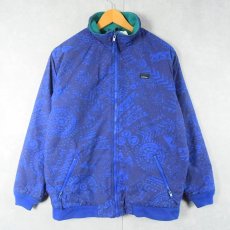 画像1: 80's L.L.Bean "Warm-up Jacket" 総柄 フリースライナー リフレクトシェルドジャケット KIDS XL (1)