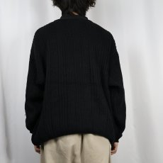 画像3: BASIX モックネック コットンニットセーター BLACK XL (3)