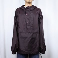 画像2: 90's J.CREW ナイロンアノラックパーカー PURPLE XL (2)