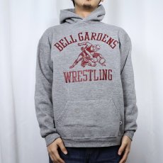 画像2: 80's RUSSELL ATHLETIC USA製 "BELL GARDENS WRESTLING" プリントスウェットフーディー XL (2)