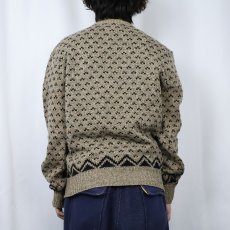 画像3: 90's ENVIRONMENTAL CLOTHING CO. USA製 バーズアイ柄 ウール×ナイロン ニットセーター M (3)