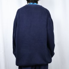 画像3: 90's LANDS'END USA製 コットンニットカーディガン NAVY XL (3)