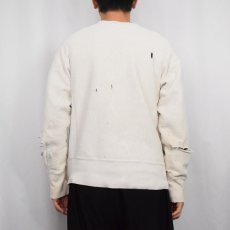 画像3: 70's Champion REVERSE WEAVE 単色タグ前期 "LANE BASEBALL 39" 染み込み 3段プリントスウェット M (3)