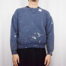 画像2: 60's RUSSELL ATHLETIC USA製 前V 無地スウェット NAVY M (2)