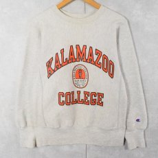 画像1: 90's Champion REVRESE WEAVE USA製 "KALAMAZOO COLLEGE" プリントスウェットS (1)