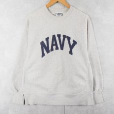 画像1: 90's Lee  REVERSE WEAVE TYPE "NAVY" プリントスウェット XL (1)