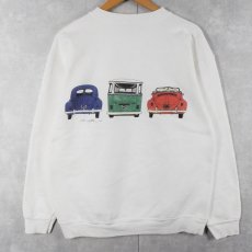 画像2: 90's Volkswagen USA製 車プリントスウェット L (2)