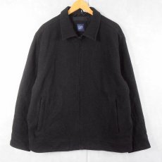 画像1: 2000's GAP ウール×ナイロン ジップジャケット BLACK XL (1)