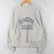 画像1: 90's USA製 REVERSE WEAVE TYPE "HAMILTON COLLEGE" プリントスウェット XL (1)