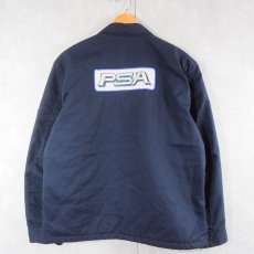 画像2: 70〜80's キルティングライナー ワークジャケット NAVY L (2)