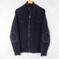 画像1: BRICE デザインニットカーディガン NAVY L (1)