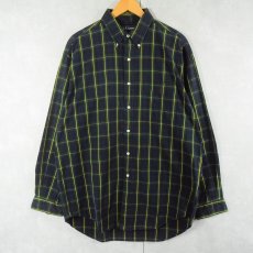 画像1: Ralph Lauren "BLAIRE" チェック柄 コットンボタンダウンシャツ L (1)