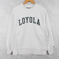 画像1: 2000's Champion REVERSE WEAVE "LOYOLA" プリントスウェット S (1)