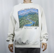 画像3: 90's L.L.Bean × HARBORSIDE GRAPHICS イラストプリントスウェット L (3)