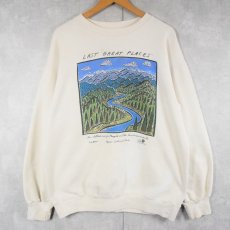 画像2: 90's L.L.Bean × HARBORSIDE GRAPHICS イラストプリントスウェット L (2)