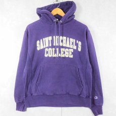 画像1: Champion REVERSE WEAVE "SAINT MICHAEL'S" プリントスウェットフーディー M (1)