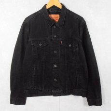 画像1: Levi's ブラックデニムジャケット L (1)