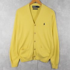 画像1: POLO Ralph Lauren ピマコットン ニットカーディガン M (1)