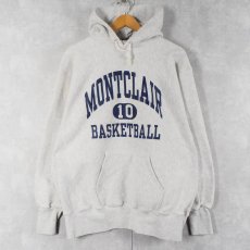 画像2: 90's USA製 REVERSE WEAVE TYPE "MONTCLAIR BASKETBALL" バックプリントスウェットフーディー XXL (2)