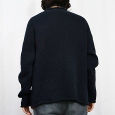 画像3: J.CREW ロールネック コットンニットセーター NAVY M (3)