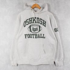 画像1: 90's REVERSE WEAVE TYPE "OSHKOSH FOOTBALL" プリントスウェットフーディー XL (1)