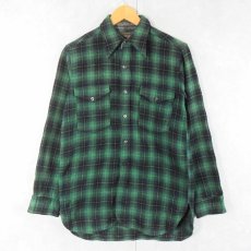 画像1: 40〜50's PENDLETON チェック柄 ウールシャツ (1)