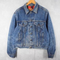 画像1: 80's Levi's 70411 USA製 チェック柄ライナー デニムジャケット SIZE44R (1)