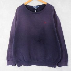 画像1: POLO Ralph Lauren ロゴ刺繍 スウェット NAVY XXL (1)