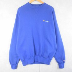 画像1: 80〜90's Champion USA製 青刺繍タグ 後期 前Vスウェット XL  (1)