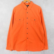 画像1: POLO Ralph Lauren チンスト付き コットンワークシャツ XL (1)